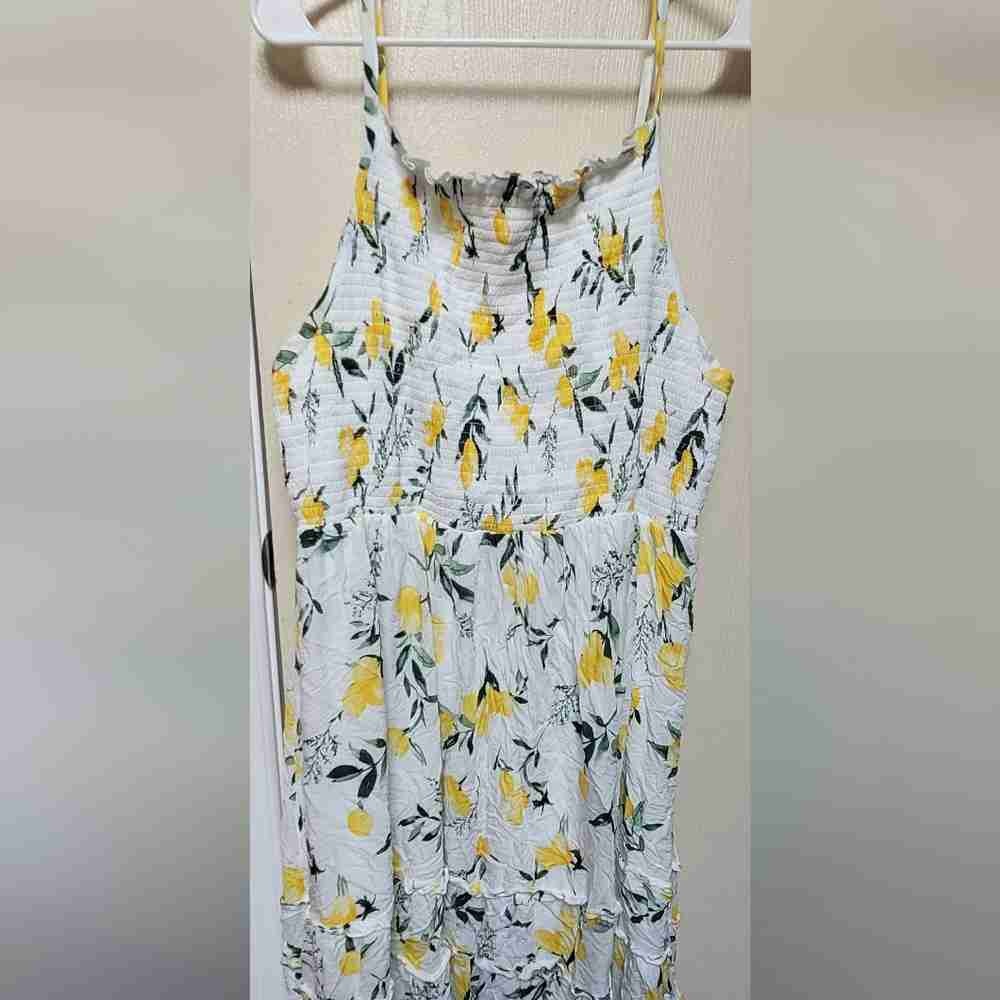 Floral Sundress with Yellow and Green Accents